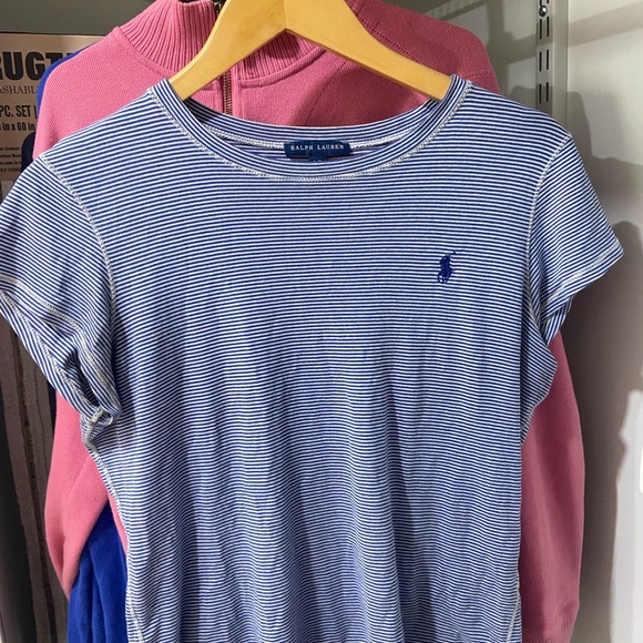 Ralph Lauren Striped Blue Top - Picture 3 of 3